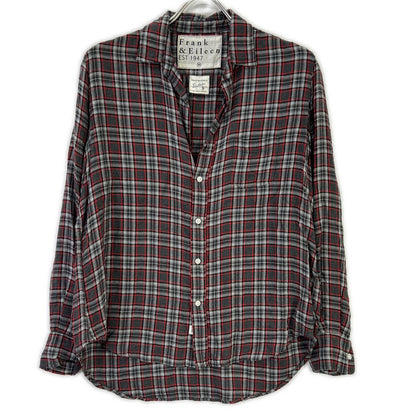 Frank&Eileen Gray × Red EILEEN Tartan-Check Shirt