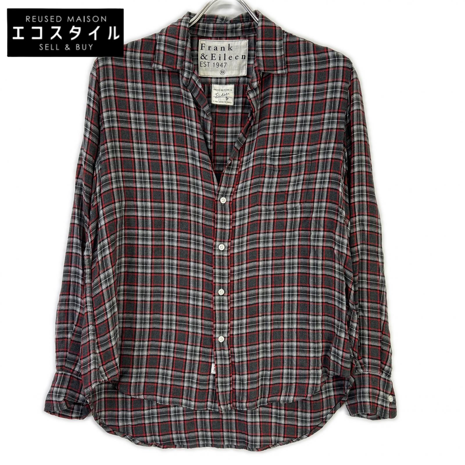 Frank&Eileen Gray × Red EILEEN Tartan-Check Shirt