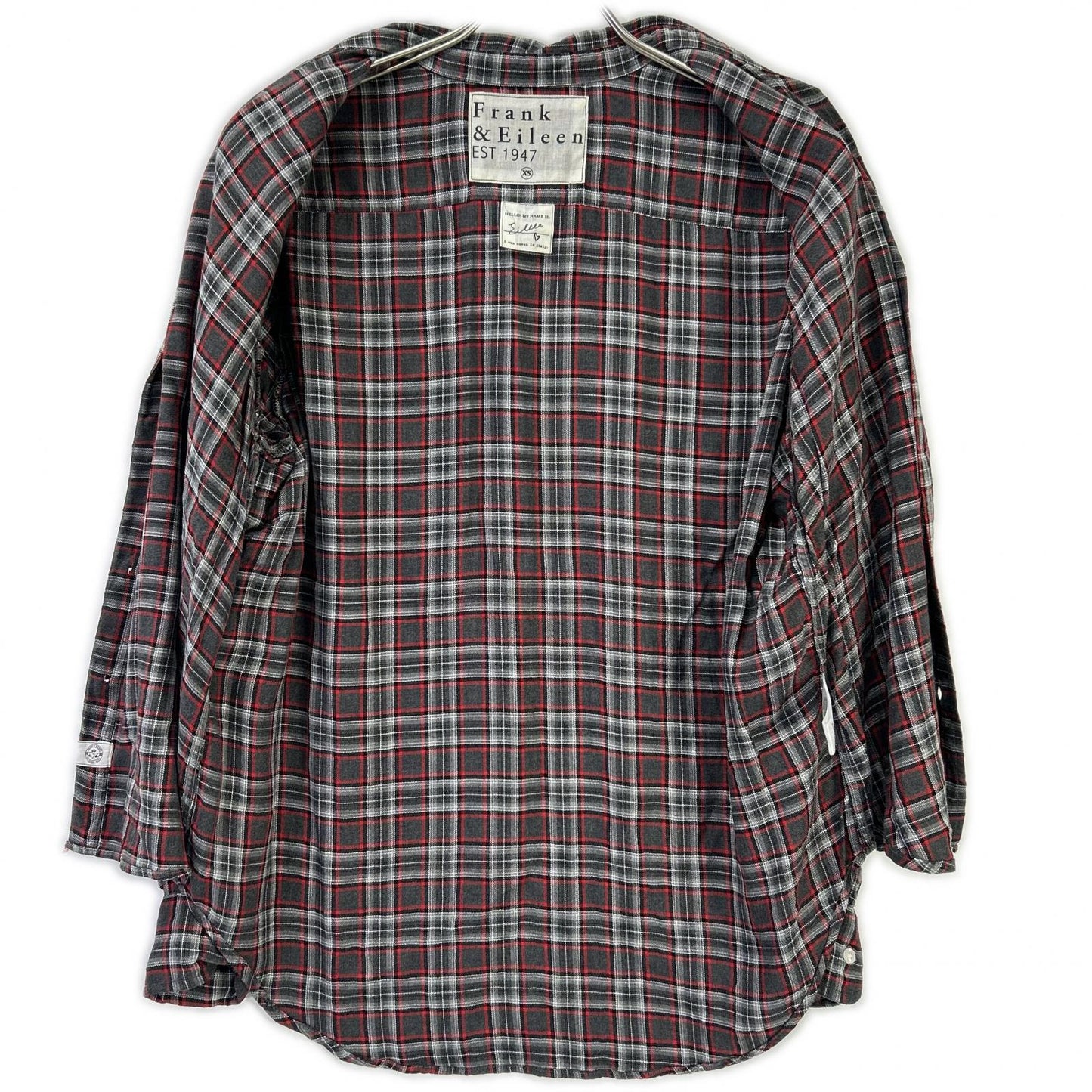 Frank&Eileen Gray × Red EILEEN Tartan-Check Shirt