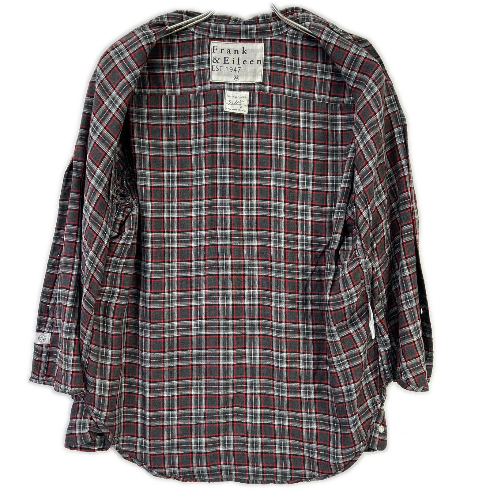 Frank&Eileen Gray × Red EILEEN Tartan-Check Shirt