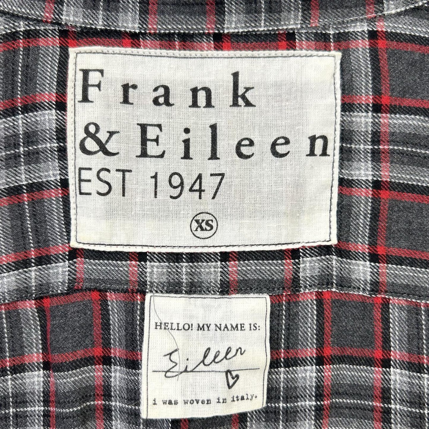 Frank&Eileen フランクアンドアイリーン グレー×レッド EILEEN タータンチェック シャツ トップス