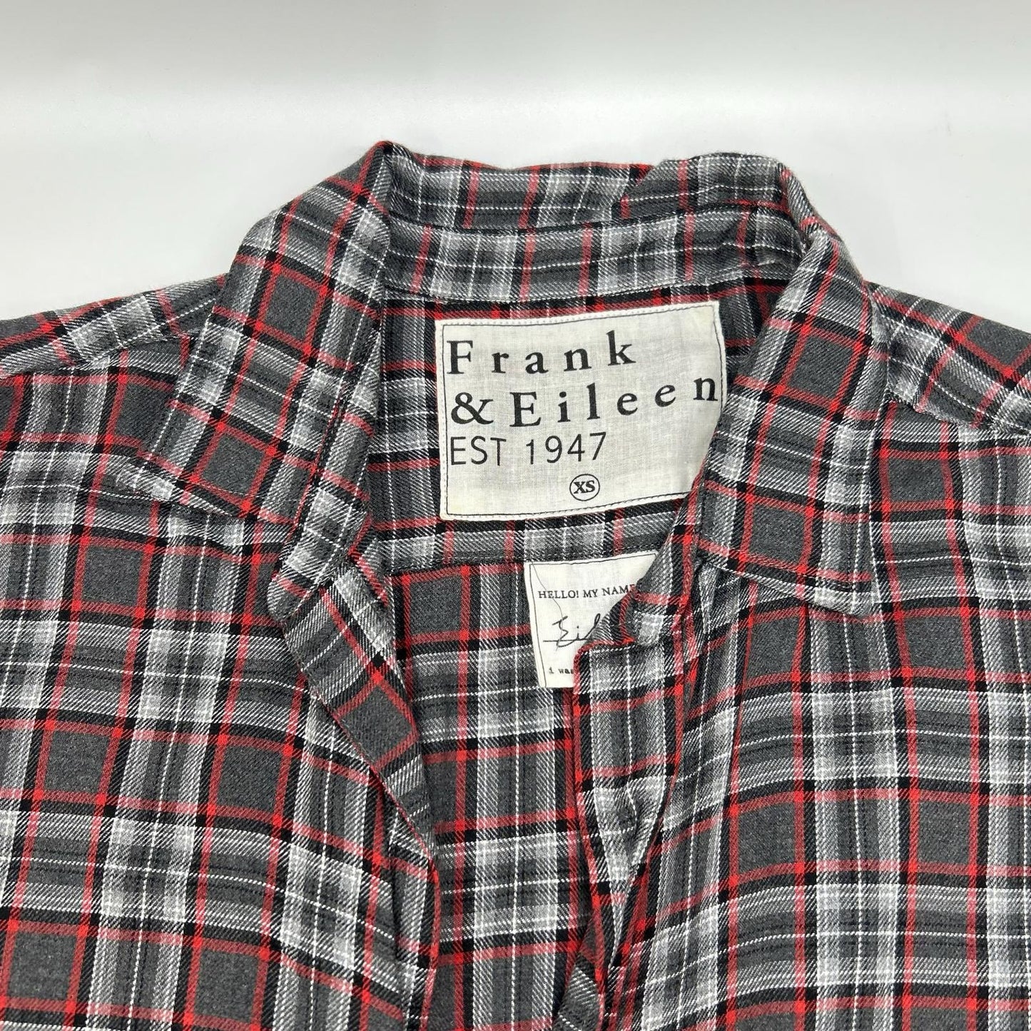 Frank&Eileen フランクアンドアイリーン グレー×レッド EILEEN タータンチェック シャツ トップス