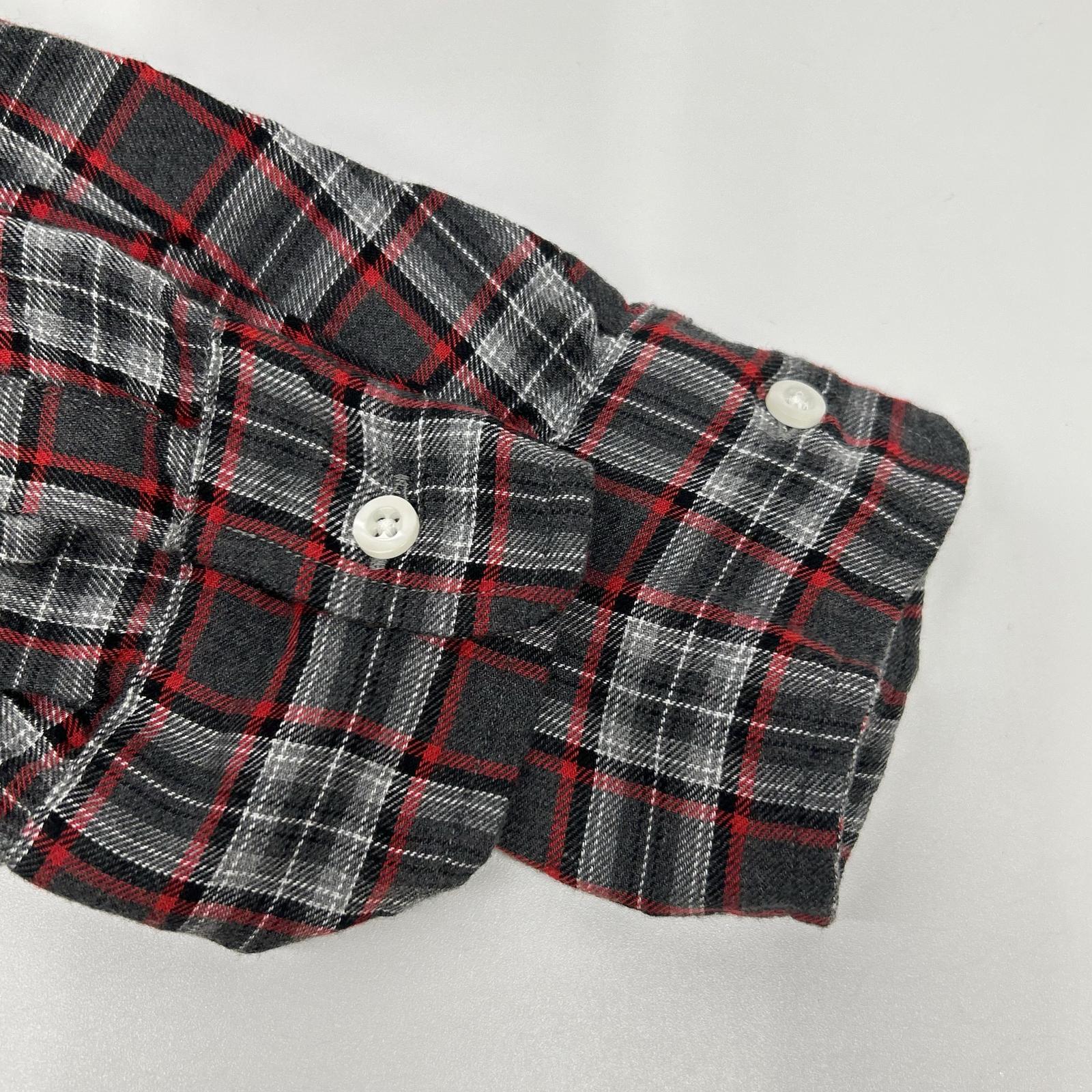 Frank&Eileen フランクアンドアイリーン グレー×レッド EILEEN タータンチェック シャツ トップス
