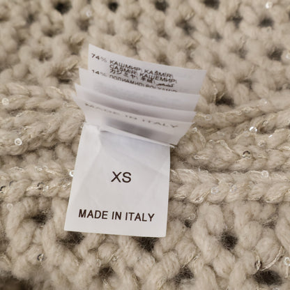 BRUNELLO CUCINELLI 【like new】MPA361126 cashmere-blend openwork sequin zip-up knit coat