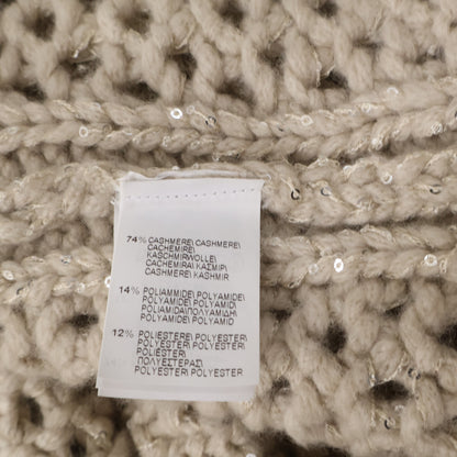BRUNELLO CUCINELLI 【like new】MPA361126 cashmere-blend openwork sequin zip-up knit coat