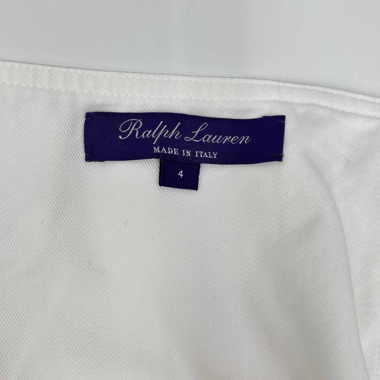 RalphLauren PURPLE LABEL ラルフローレン パープルレーベル ホワイト コットン オフショルダー ベアトップドレス ワンピース