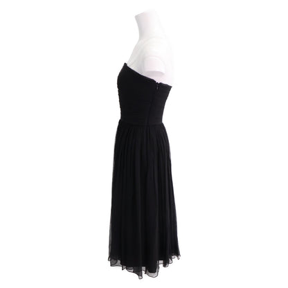 Christian Dior クリスチャンディオール 【国内正規】6C21647A1602 シルク ベアトップ シフォンドレス ワンピース