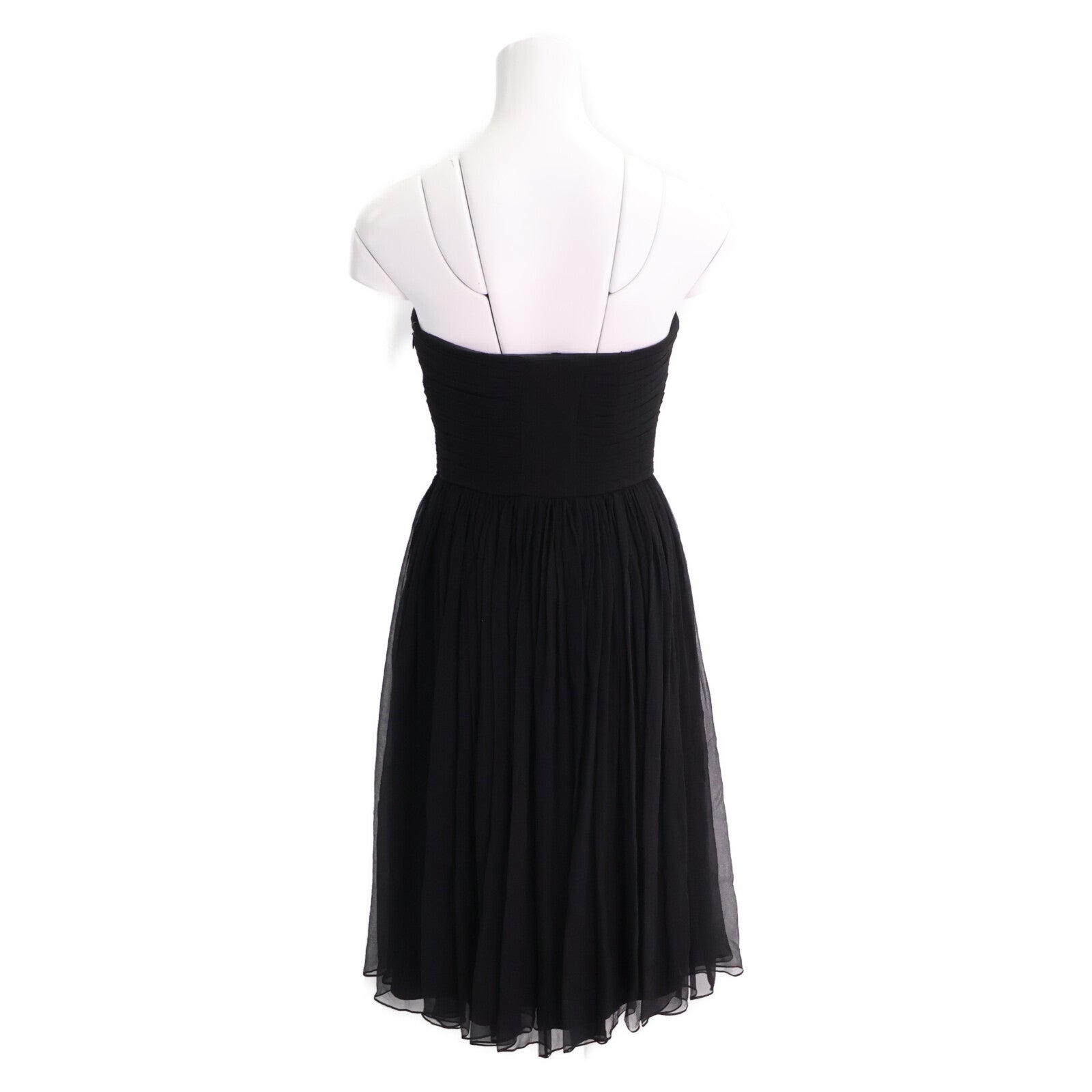 Christian Dior クリスチャンディオール 【国内正規】6C21647A1602 シルク ベアトップ シフォンドレス ワンピース