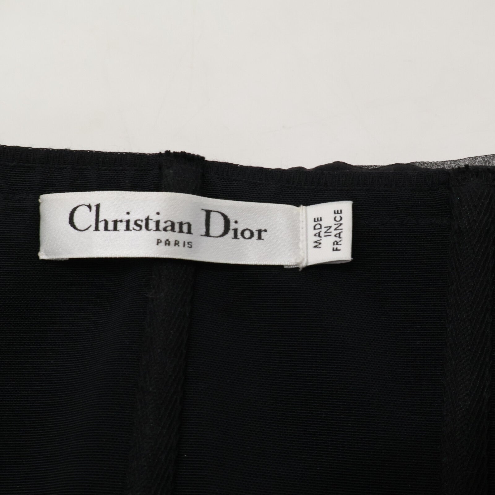 Christian Dior クリスチャンディオール 【国内正規】6C21647A1602 シルク ベアトップ シフォンドレス ワンピース