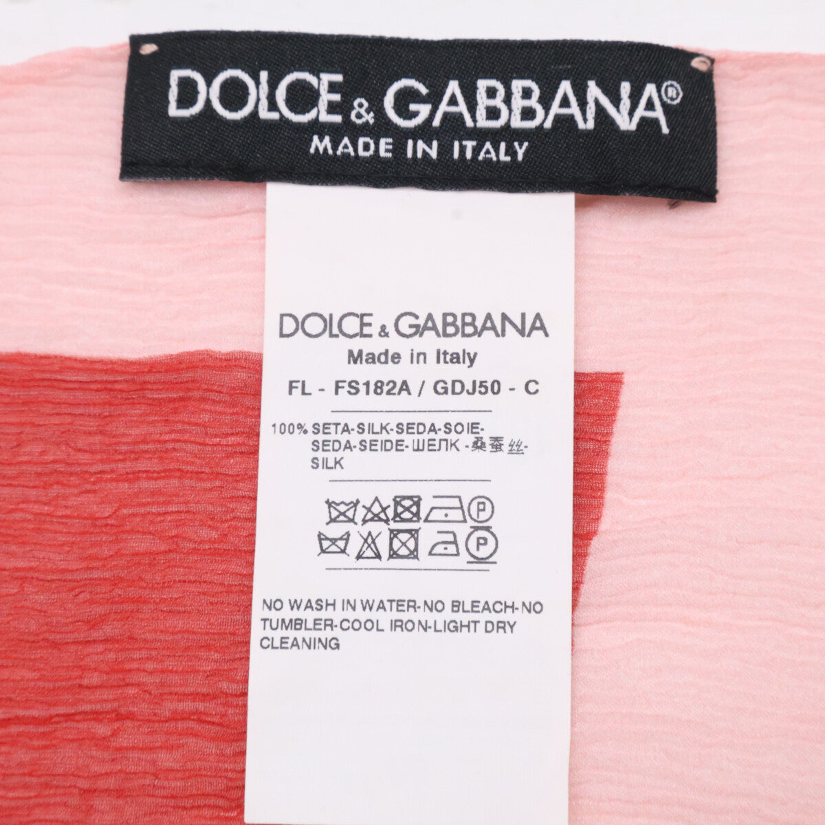 DOLCE&GABBANA ドルチェアンドガッバーナ 【美品/国内正規】FS182A GDJ50 フラワー シルク 大判 ストール