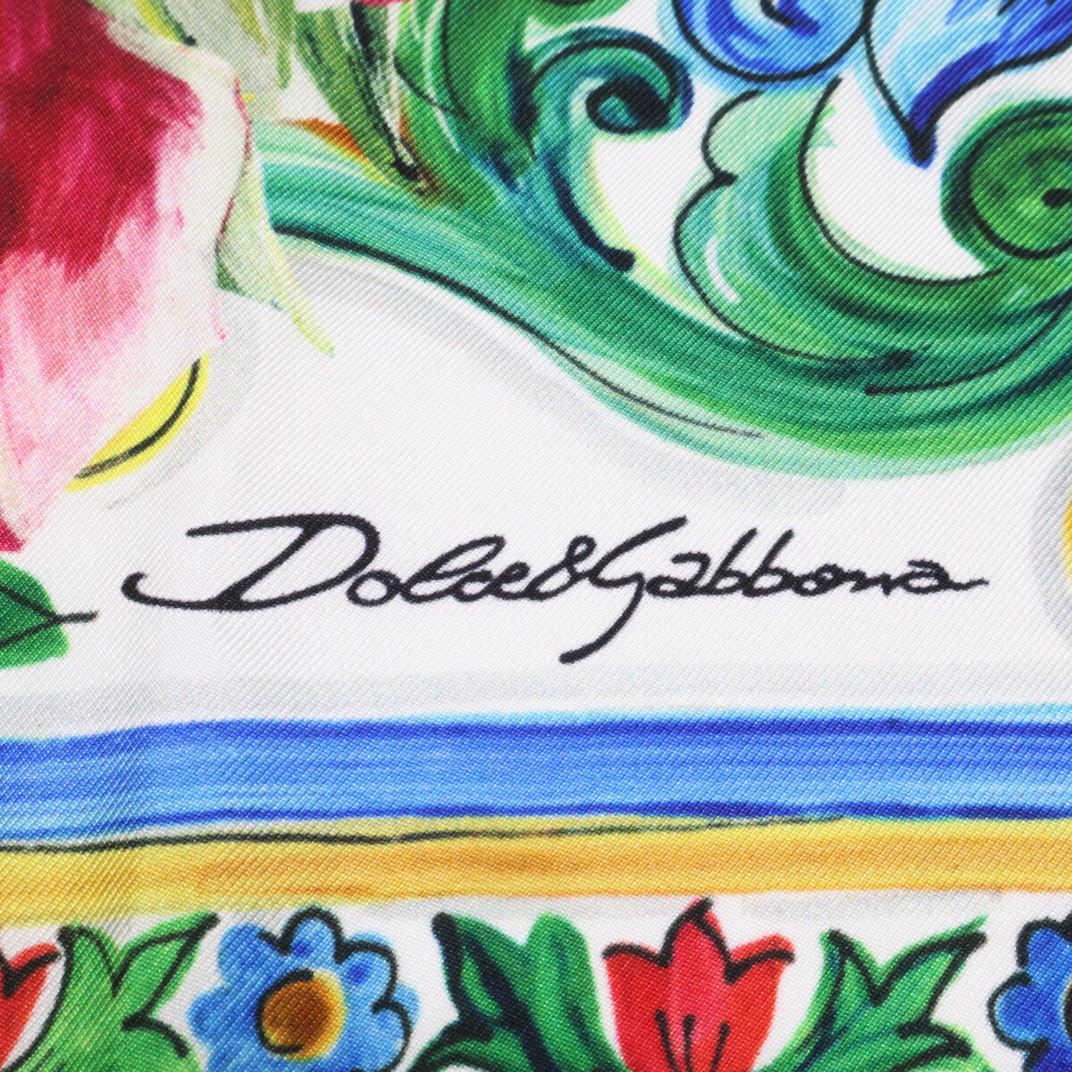 DOLCE&GABBANA ドルチェアンドガッバーナ 【国内正規】FN090R GDJ47 フラワー シルク スカーフ