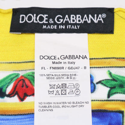DOLCE&GABBANA ドルチェアンドガッバーナ 【国内正規】FN090R GDJ47 フラワー シルク スカーフ