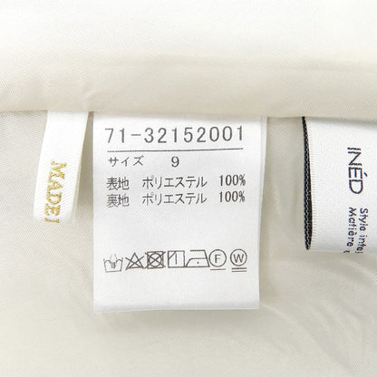 INED イネド フラワープリント スカート レディース ホワイト×ブラック 9 スカート