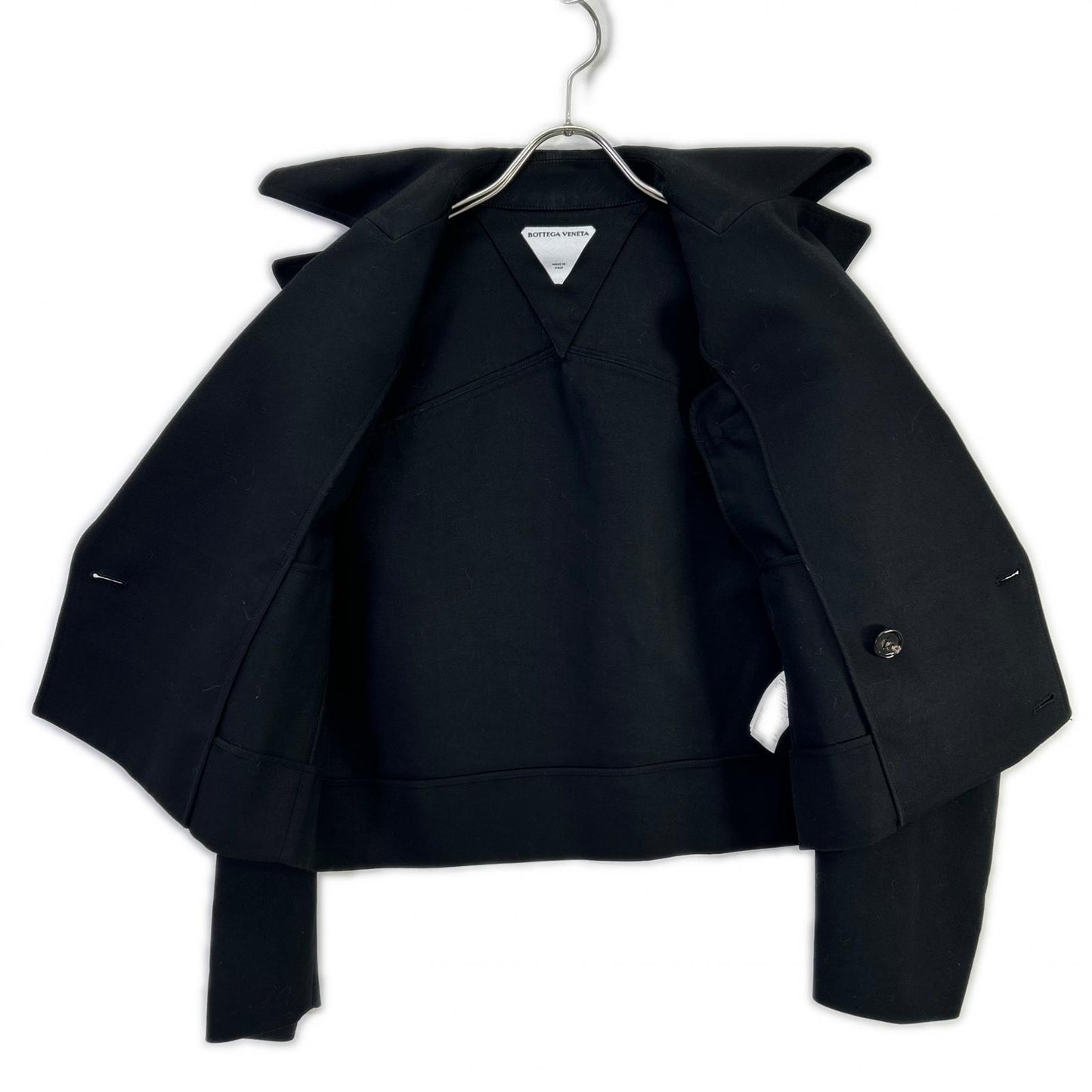 BOTTEGA VENETA ボッテガヴェネタ 686152 22年 ブラック ストラクチャードウールクロップドジャケット ジャケット
