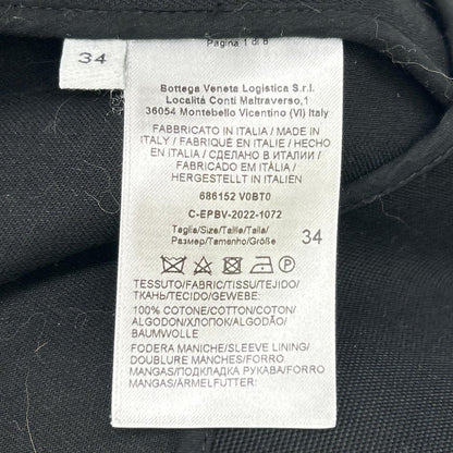 BOTTEGA VENETA ボッテガヴェネタ 686152 22年 ブラック ストラクチャードウールクロップドジャケット ジャケット