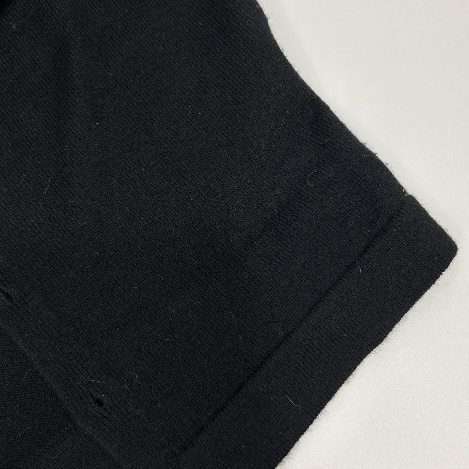 BLAMINK ブラミンク ブラック カシミヤシルク12Gクルーネックカーディガン トップス
