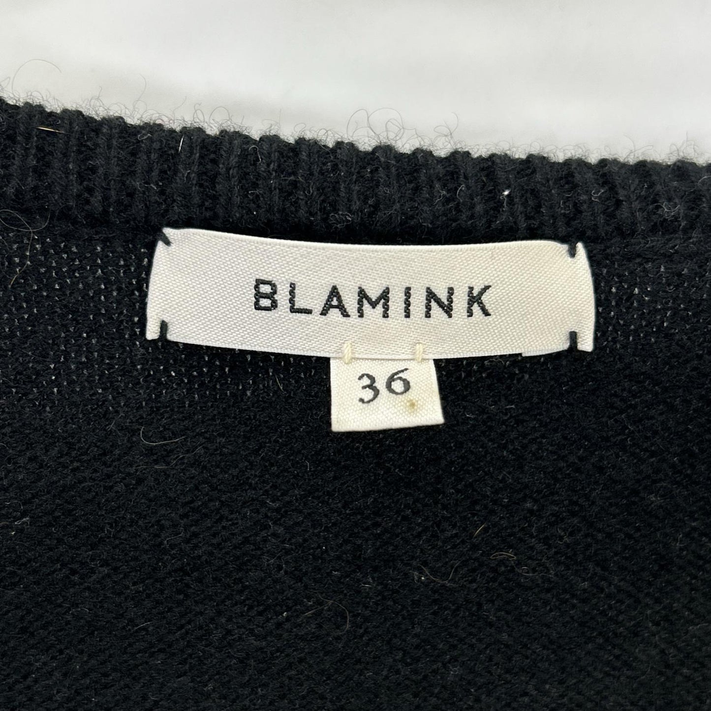 BLAMINK ブラミンク ブラック カシミヤシルク12Gクルーネックカーディガン トップス