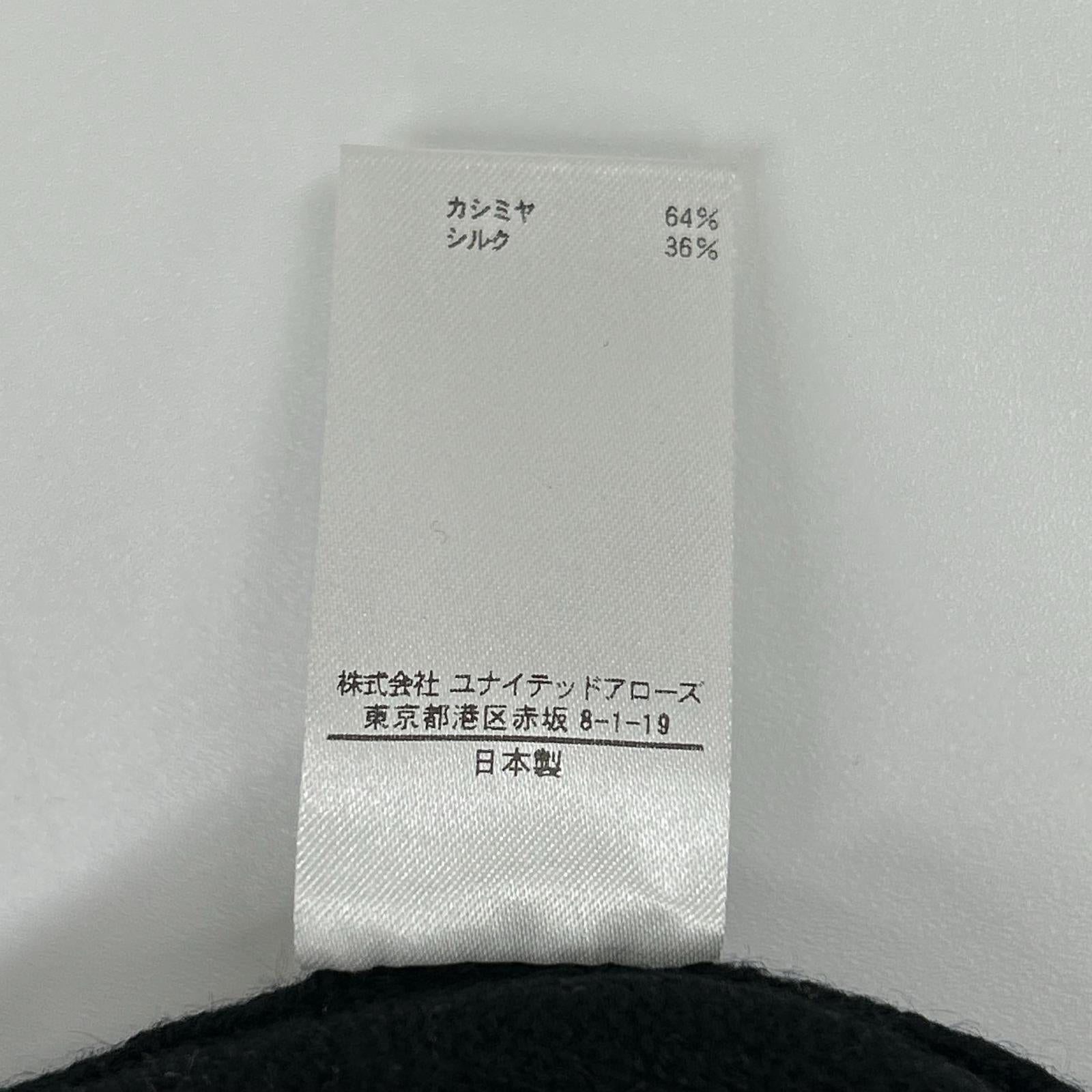 BLAMINK ブラミンク ブラック カシミヤシルク12Gクルーネックカーディガン トップス
