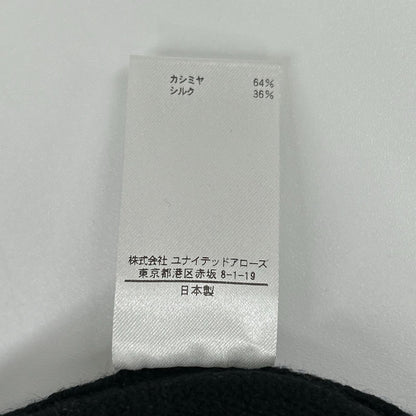 BLAMINK ブラミンク ブラック カシミヤシルク12Gクルーネックカーディガン トップス
