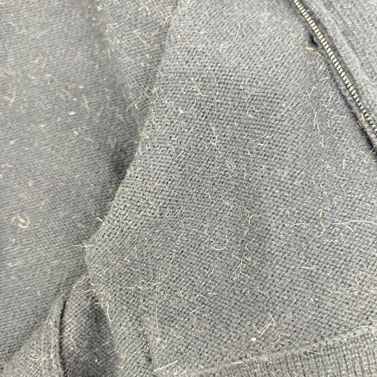 MargaretHowell マーガレットハウエル 22年 ブラック コットンウールカシミヤ ベースボールカラー ZIP カーディガン トップス