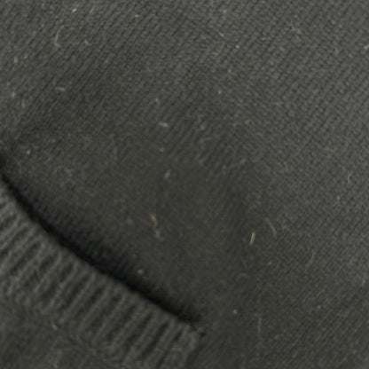 MargaretHowell マーガレットハウエル 22年 ブラック コットンウールカシミヤ ベースボールカラー ZIP カーディガン トップス