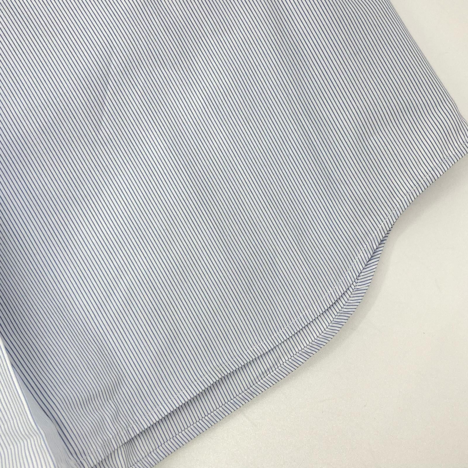 CELINE セリーヌ 20DO47562 ブルー ストライプ バンドカラー シャツ トップス