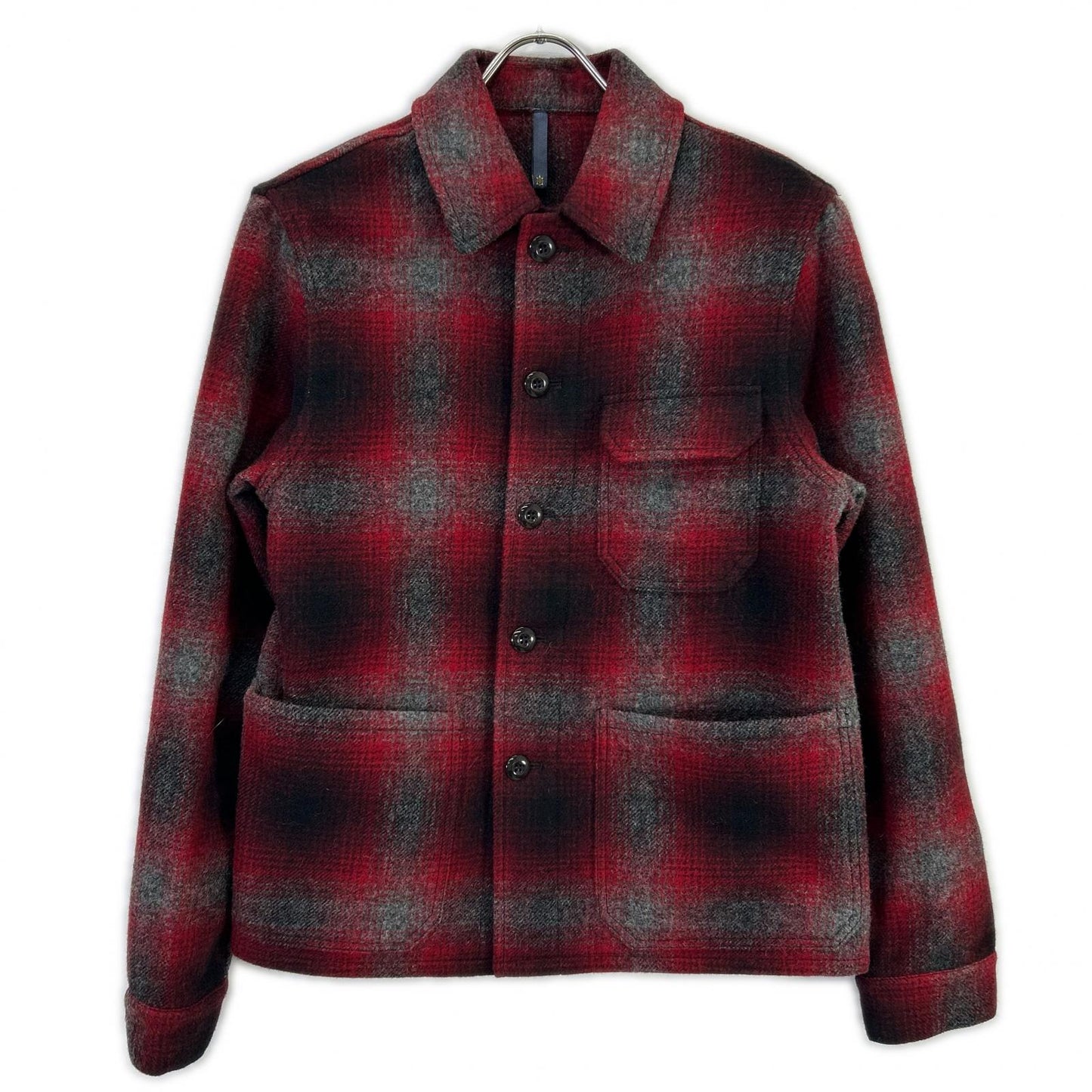 MONTEDORO モンテドーロ 63M603 M1124 220 レッド チェック カバーオール シャツジャケット ジャケット