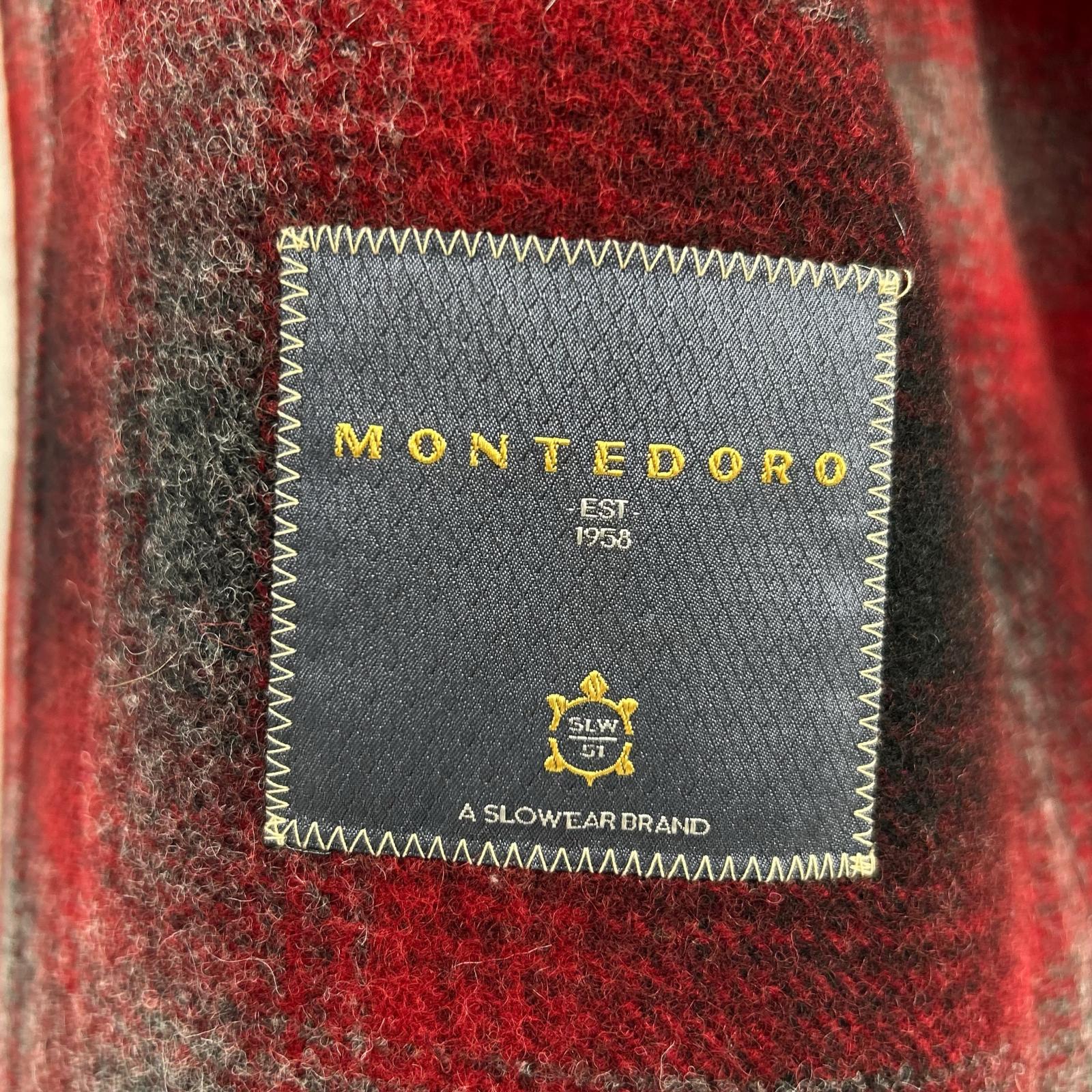 MONTEDORO モンテドーロ 63M603 M1124 220 レッド チェック カバーオール シャツジャケット ジャケット