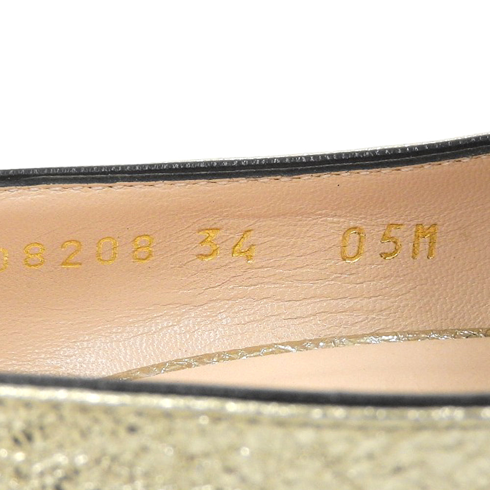 GUCCI グッチ GGモーメント メタリック ラミネートレザー パンプス レディース ゴールド 34 408208 シューズ