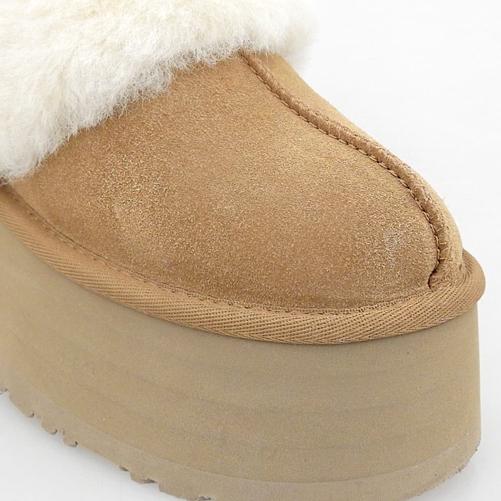 UGG アグ スエード プラットフォーム サンダル レディース ベージュ 22cm 113474 シューズ