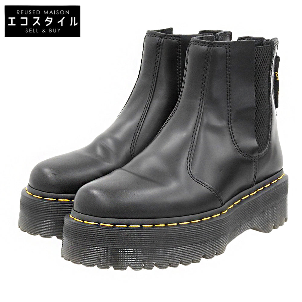 Dr.Martens ドクターマーチン 美品 チェルシーブーツ シューズ メンズ 黒 ブラック 4 2976 QUAD シューズ