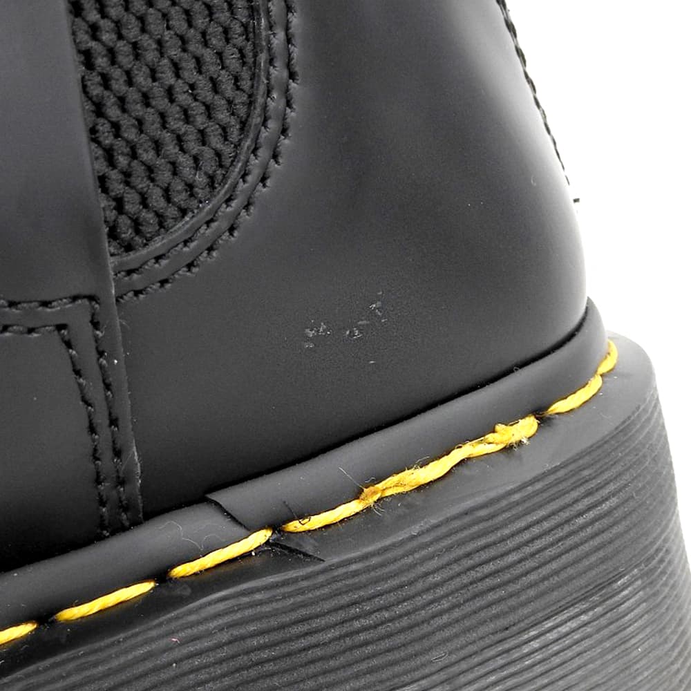 Dr.Martens ドクターマーチン 美品 チェルシーブーツ シューズ メンズ 黒 ブラック 4 2976 QUAD シューズ