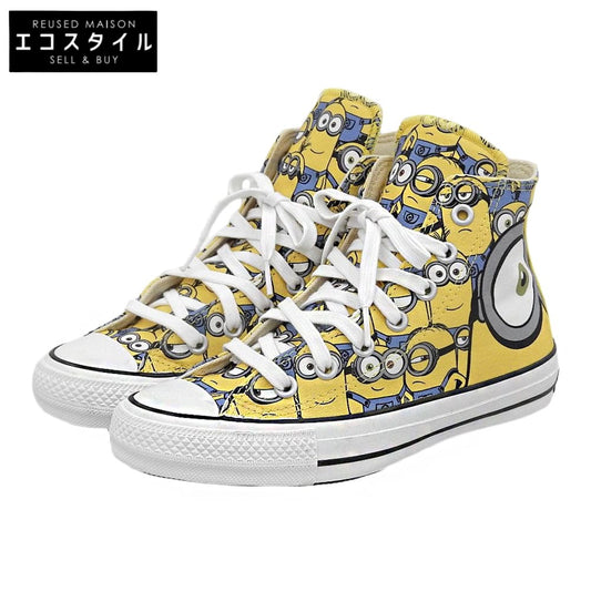 converse コンバース 未使用 ALL STAR 100 ハイカット ミニオンズスニーカー シューズ レディース イエロー 23.5cm 1CL014 シューズ