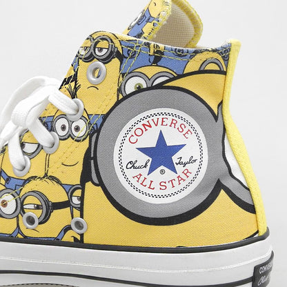 converse コンバース 未使用 ALL STAR 100 ハイカット ミニオンズスニーカー シューズ レディース イエロー 23.5cm 1CL014 シューズ