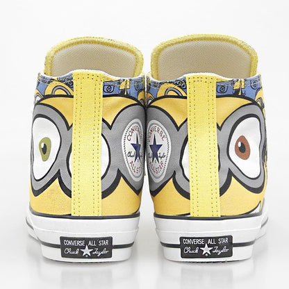converse コンバース 未使用 ALL STAR 100 ハイカット ミニオンズスニーカー シューズ レディース イエロー 23.5cm 1CL014 シューズ