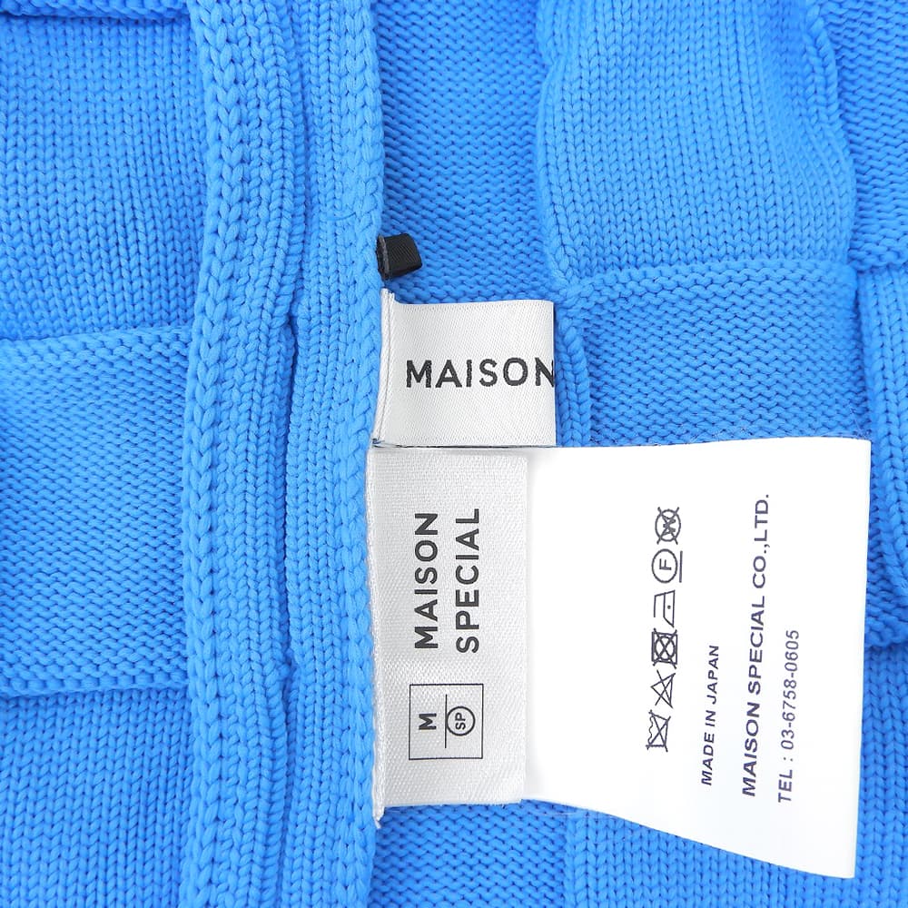 MAISON SPECIAL メゾンスペシャル 美品 ブロックチェック ニット カラースカート レディース ブルー FREE スカート