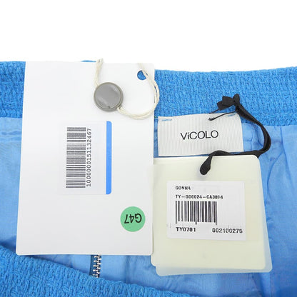ViCOLO ヴィコロ 未使用 ツイード ミニスカート スカート レディース ブルー L スカート