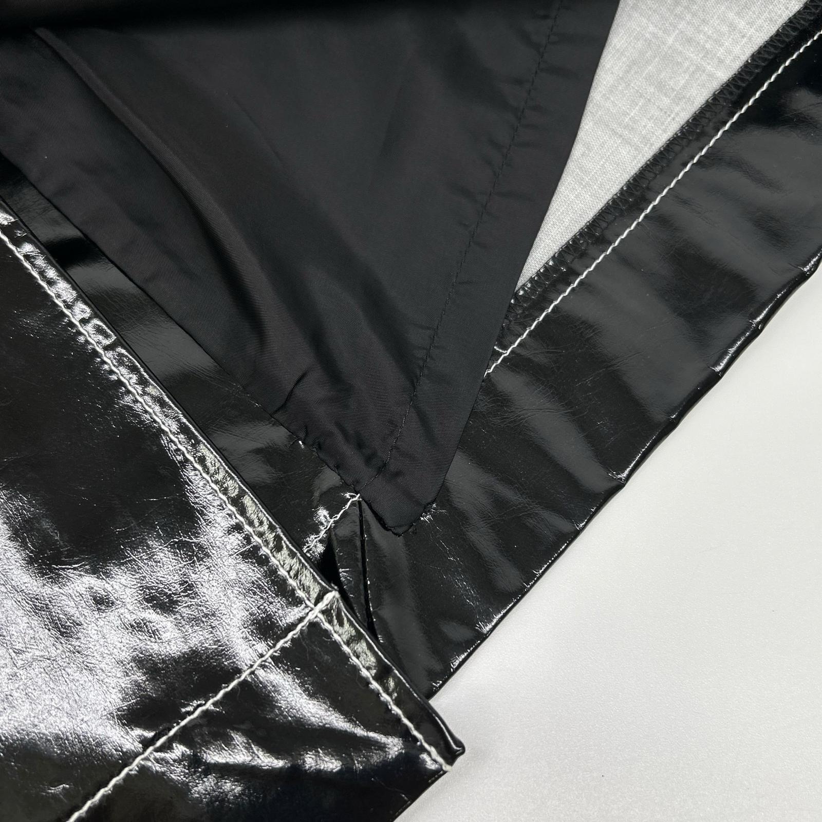 REJINA PYO レジーナピョウ ブラック パテントレザー 白ステッチ スリッドスカート スカート
