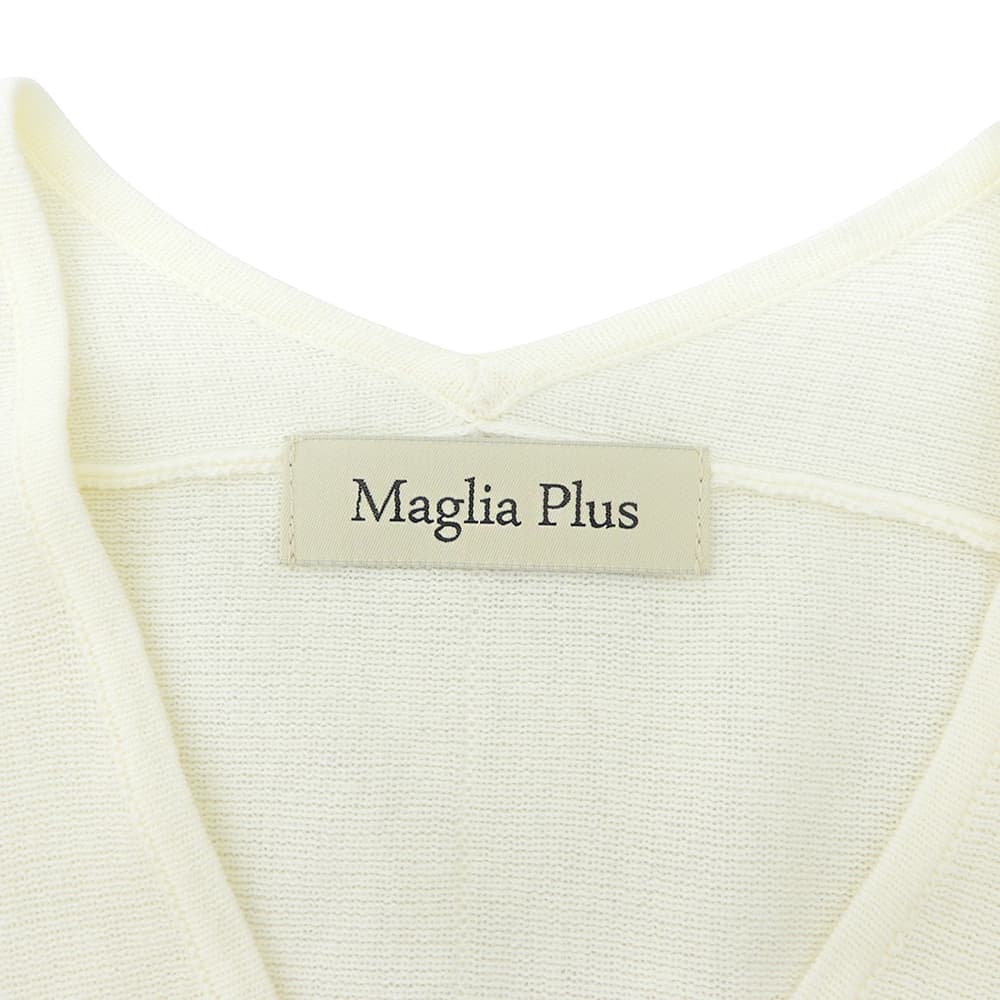 Maglia Plus マリアプラス 美品 ニット ワンピース レディース クリーム F 131158 ワンピース