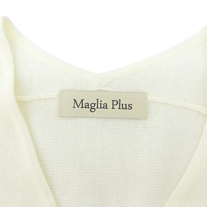 Maglia Plus マリアプラス 美品 ニット ワンピース レディース クリーム F 131158 ワンピース