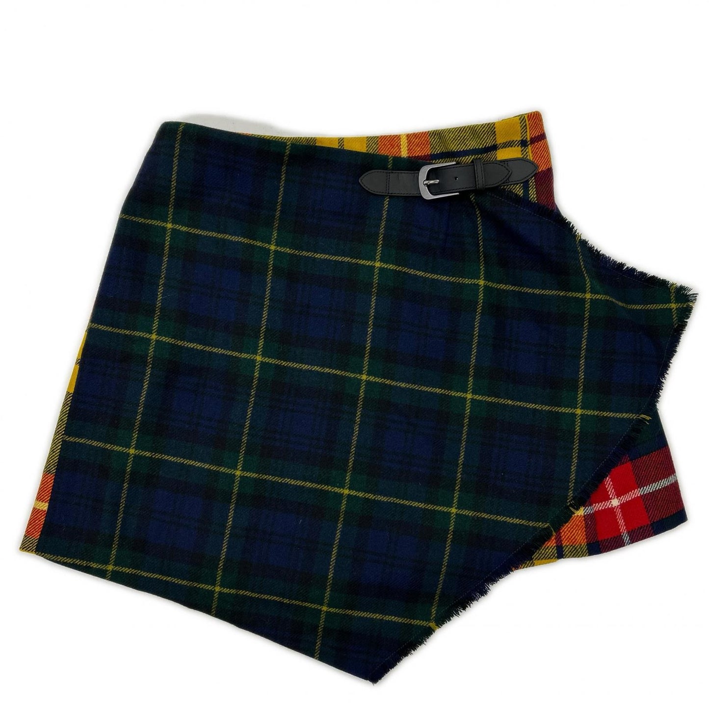 POLObyRalphLauren ポロラルフローレン 211843300001 マルチカラー ウール チェック ラップスカート スカート