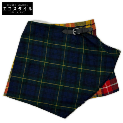 POLObyRalphLauren ポロラルフローレン 211843300001 マルチカラー ウール チェック ラップスカート スカート