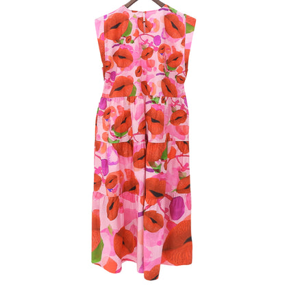 Desigual デシグアル 美品 M. Christian Lacroix リップモチーフ ワンピース レディース ピンク XL ワンピース