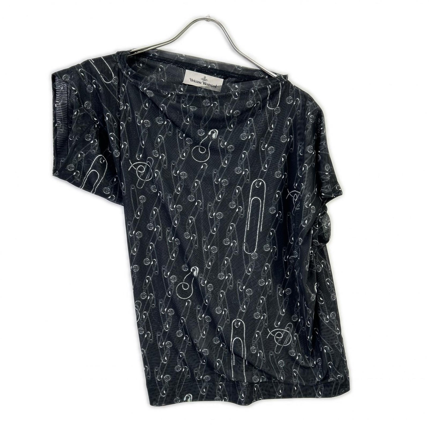VivienneWestwood ヴィヴィアンウエストウッド 1504000A-J0071-GO ブラック HEBO TOP セーフティピン ブラウス トップス