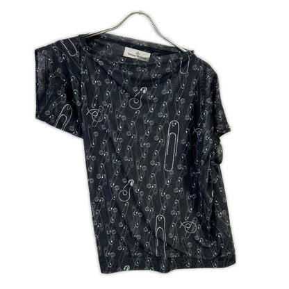 VivienneWestwood ヴィヴィアンウエストウッド 1504000A-J0071-GO ブラック HEBO TOP セーフティピン ブラウス トップス
