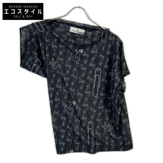 VivienneWestwood ヴィヴィアンウエストウッド 1504000A-J0071-GO ブラック HEBO TOP セーフティピン ブラウス トップス