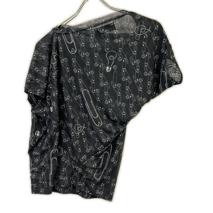 VivienneWestwood ヴィヴィアンウエストウッド 1504000A-J0071-GO ブラック HEBO TOP セーフティピン ブラウス トップス