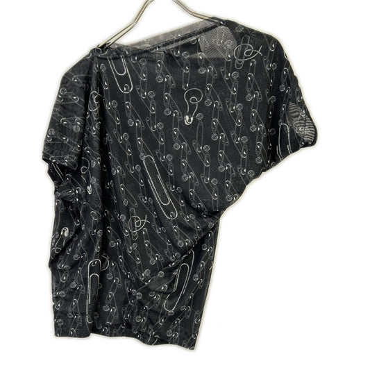 VivienneWestwood ヴィヴィアンウエストウッド 1504000A-J0071-GO ブラック HEBO TOP セーフティピン ブラウス トップス