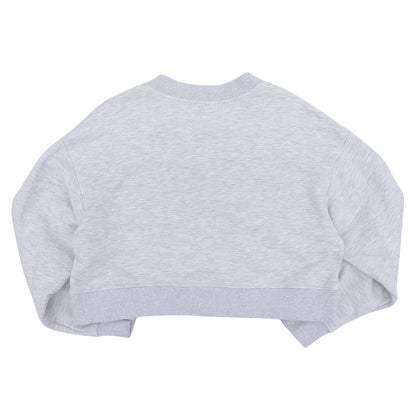 MardiMercredi マルディメクルディ 美品 コットン Vネック クローバー クロップセーター トップス レディース グレー ONESIZE トップス