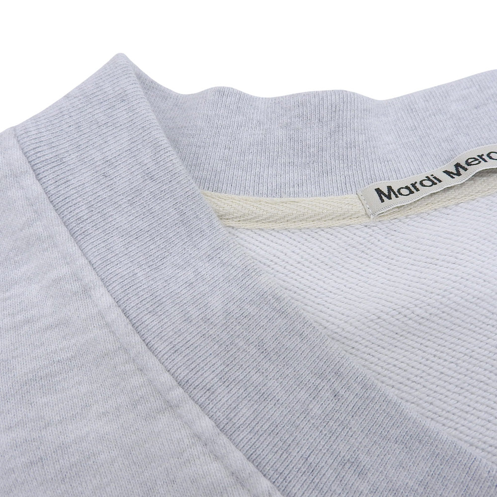 MardiMercredi マルディメクルディ 美品 コットン Vネック クローバー クロップセーター トップス レディース グレー ONESIZE トップス